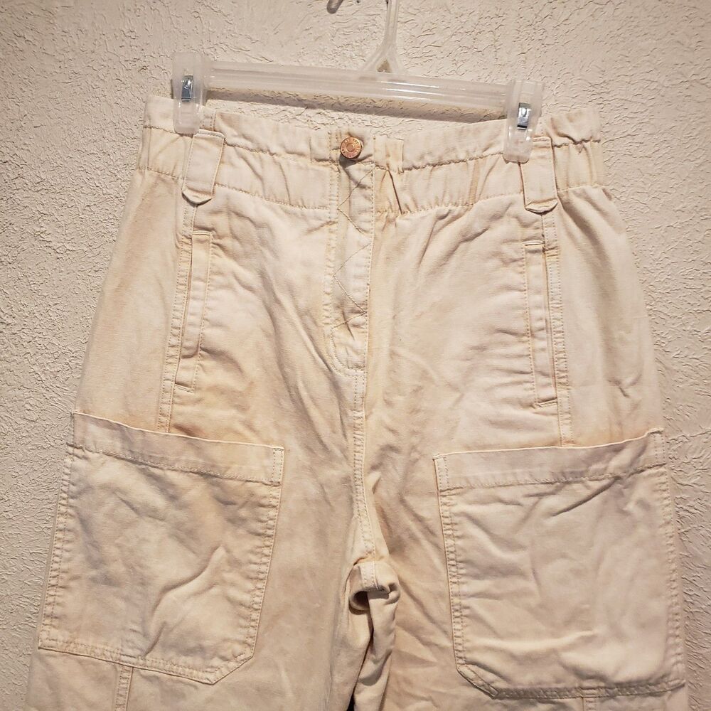 BDG Urban Outfitters Jean Joggers Womens Size S-P Cream Retro 90s Cargo Pocket - Picture 4 of 12